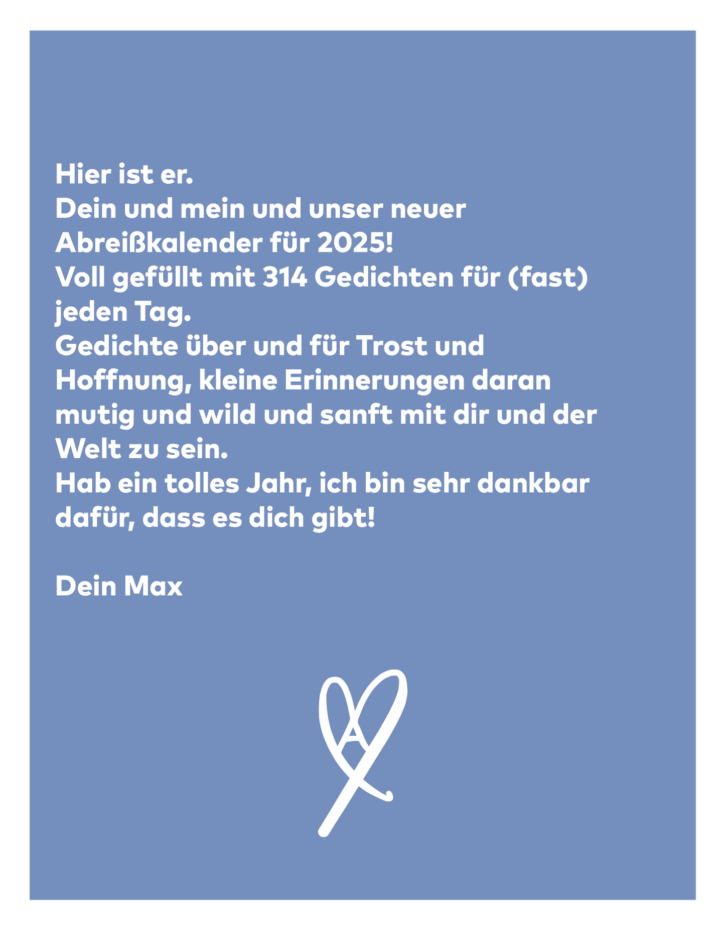 Vorbestellung: Max Richard Leßmann - Worte ändern alles - Abreißkalender 2025