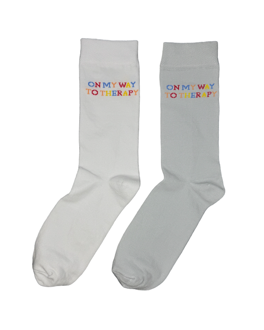 OMWTT- Socken im Doppelpack Weiß / Grau