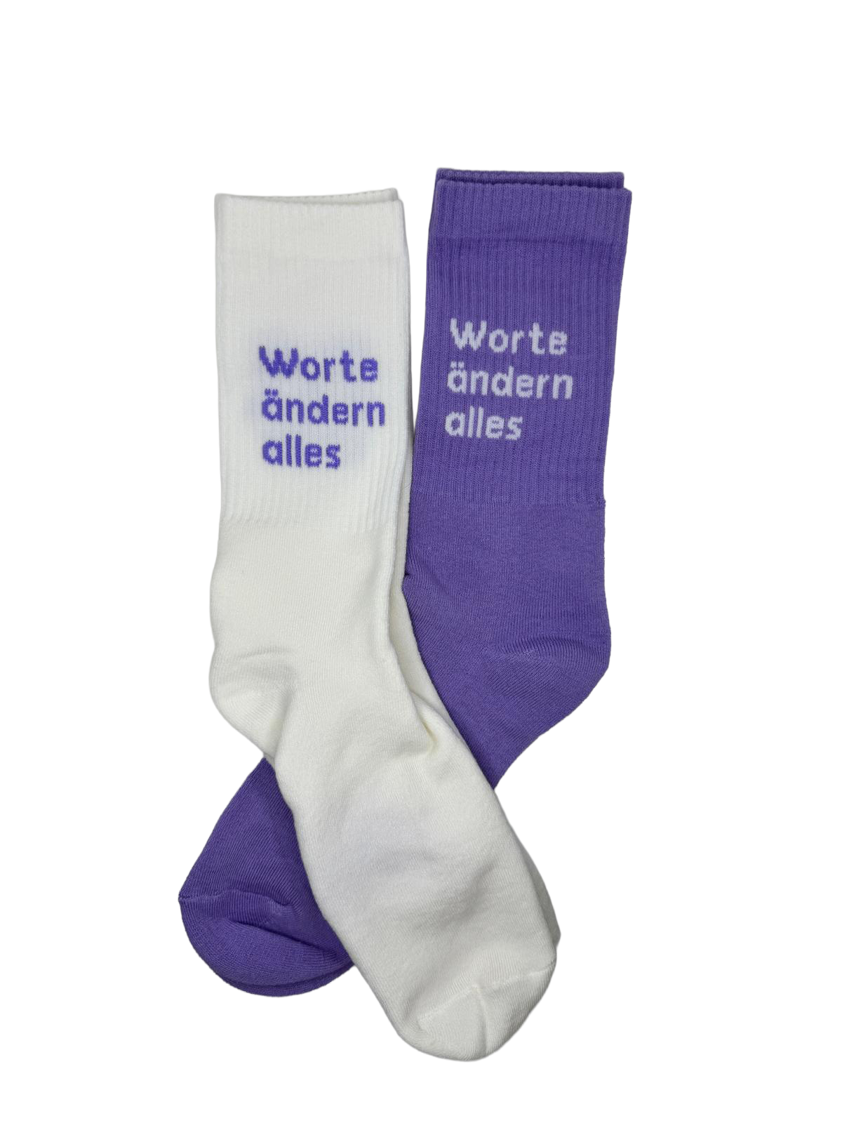 Worte ändern alles - Socken im Doppelpack Lila / Weiß
